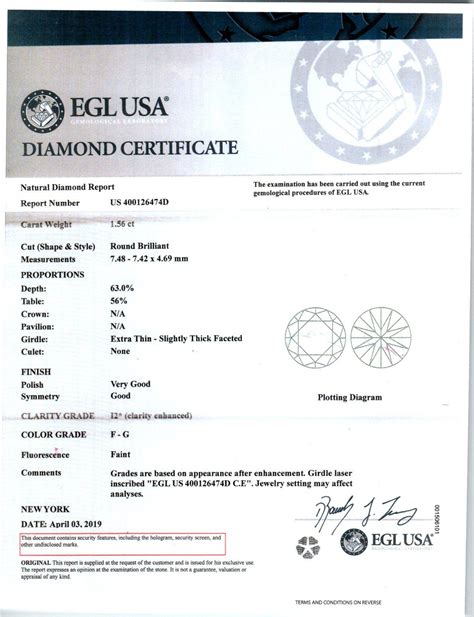 Egl Certified 156 Carat Diamond Platinum Engagement Ring For Sale At