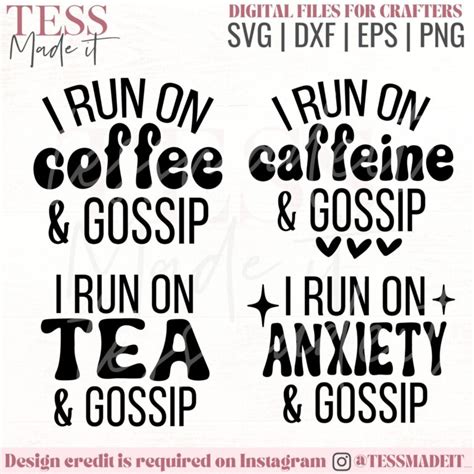 I Run On Coffee SVG Funny Coffee Mug SVG Tess Made It