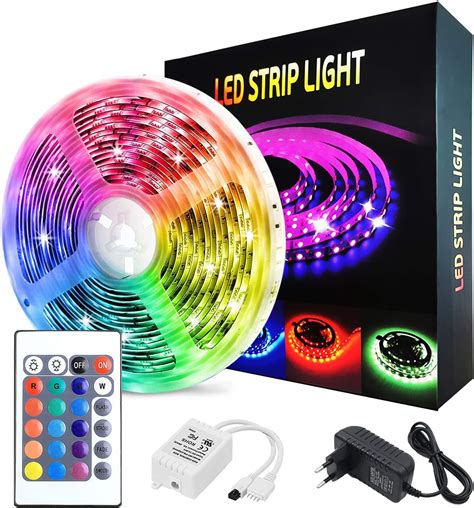 Ruban Led M Rgb Leds Ip Tanche Kit Bande Led Lumineuse