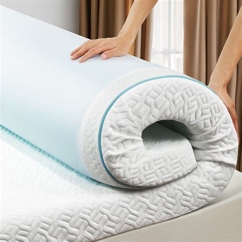 Twin Size 4-Inch Gel Memory Foam Mattress Topper, Non-Slip, Washable Cover, Cooling Sleep ...