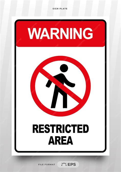 Premium Vector Printable Notice Board Warning Restricted Area