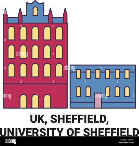 England, Sheffield, University Of Sheffield travel landmark vector ...