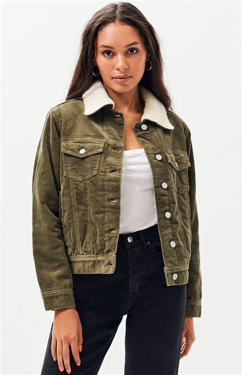 Pacsun Sherpa Corduroy Trucker Jacket Pacsun