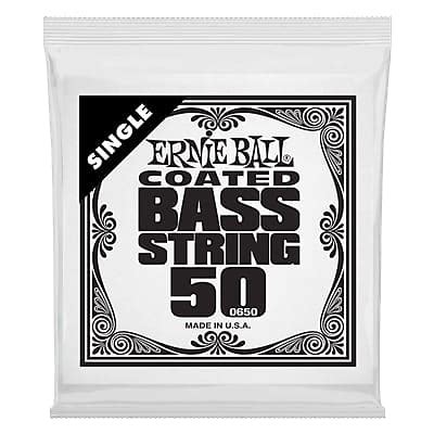 Ernie Ball 050 Coated Round Wound Bass String Reverb