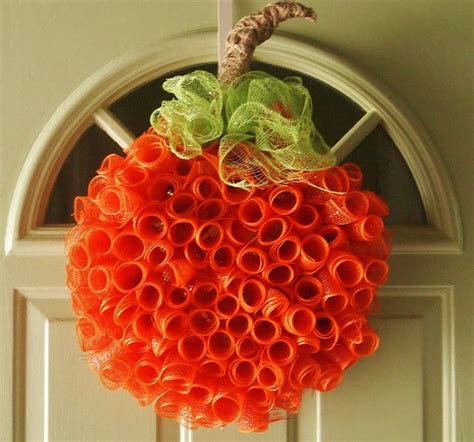 Deco Mesh Pumpkin Wreath Deco Mesh Pumpkin Deco Mesh Wreaths