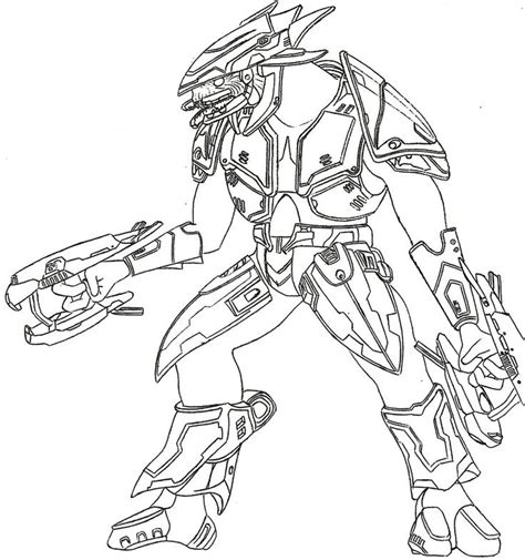 Halo Elite Coloring Pages