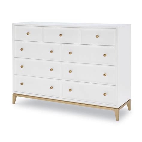 White Dresser Gold Accents Quinn Spears