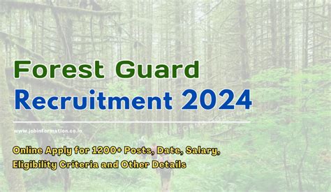 Forest Guard Recruitment Pdf Online Apply For Posts Date