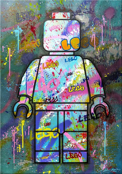 Pop Art Painting Lego Street Art Lego Minifigure Noa