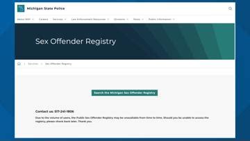 Michigan Faces Deadline To Update Sex Offender Registry Act Wzzm