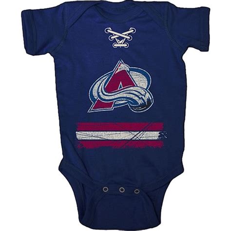 Colorado Avalanche Old Time Hockey Newborn And Infant Beeler Bodysuit