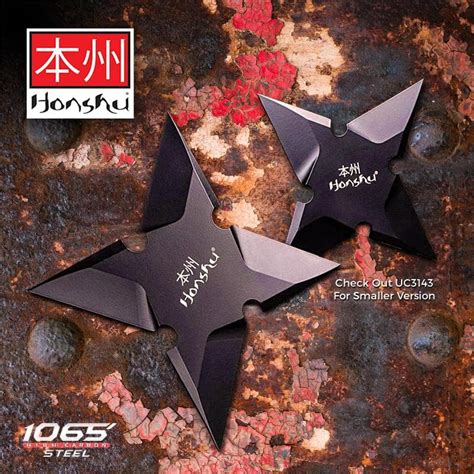 Large Honshu Black Throwing Star 1 Piece Blade City