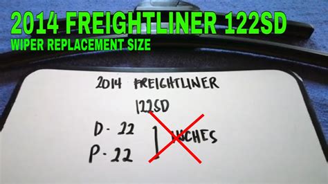 2014 Freightliner 122SD Wiper Blade Replacement Size YouTube