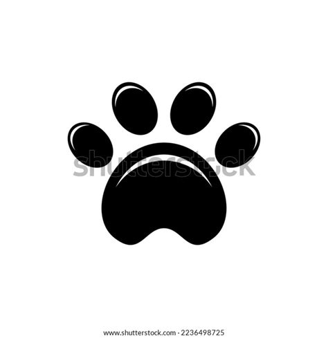 Black Paw Print Logo Simple Design Stock Vector (Royalty Free ...