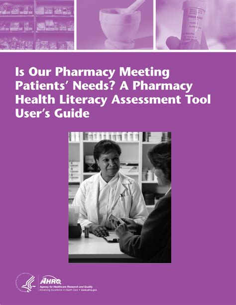 A Pharmacy Health Literacy Assessment Tool User S Guide Docslib