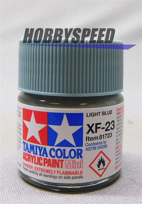 TAMIYA XF 23 MINI ACRYLIC PAINT FLAT LIGHT BLUE 10ml BOTTLE 81723