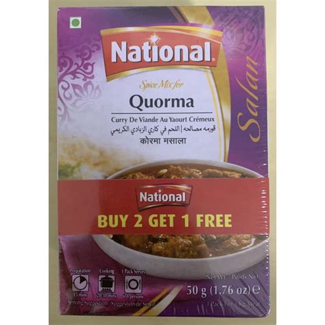 Buy 2 Free 1 National Quorma 50gm Spice Mix Masala Trio Pack Shopee Malaysia