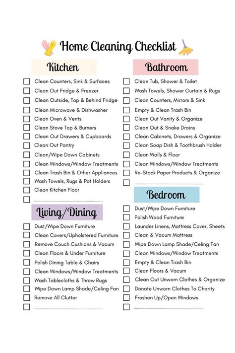 a cleaning checklist with the words home cleaning checklist written in ...