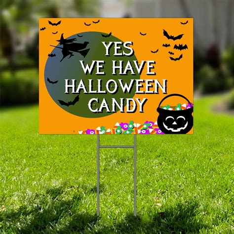 Trick Or Treaters Welcome Here Printable Halloween Sign Etsy