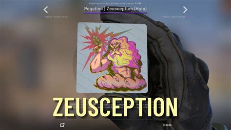 Zeusception Holo Sticker CSGO 10th Anniversary Capsule YouTube