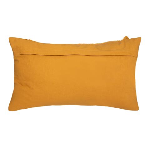 Coussin rectangulaire Minos Jaune ocre Déco textile Eminza