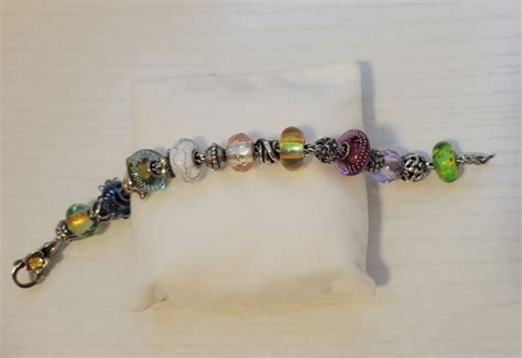 Authentic Trollbeads Bracelet With All Genuine Beads Gem