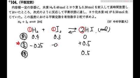 04 化学重要問題集 反応速度式 平衡 YouTube