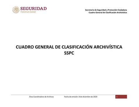 Pdf Cuadro General De Clasificaci N Archiv Stica Sspc Dokumen Tips