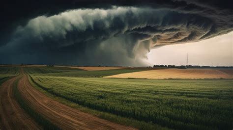 Tornado Azota Un Campo Ilustraci N Ai Generativexa Foto Premium