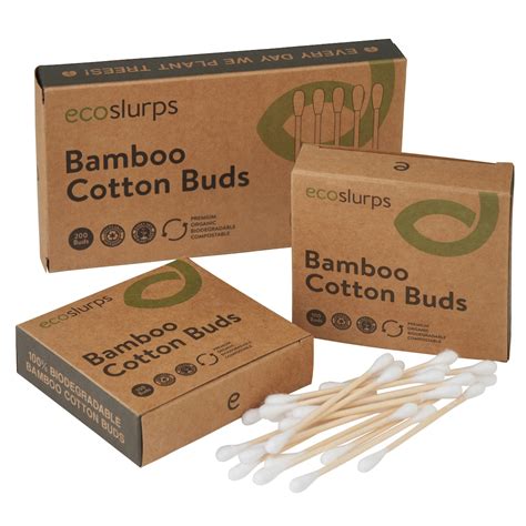 Ecoslurps Bamboo Cotton Buds Biodegradable Cotton Bud Swab And Qtips