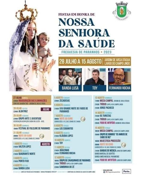 Festas em Honra de Nossa Senhora da Saúde 2023 Paranhos