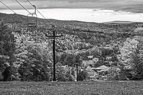 Killington Vt Fall Foliage New England Autumn Black And White