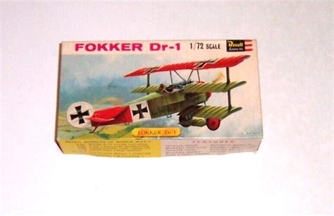 Vintage Revell Fokker Dr Triplane Scale Plastic Kit