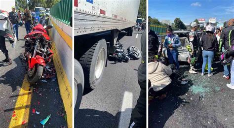 Trágico accidente en la México Cuernavaca 7 motociclistas muertos