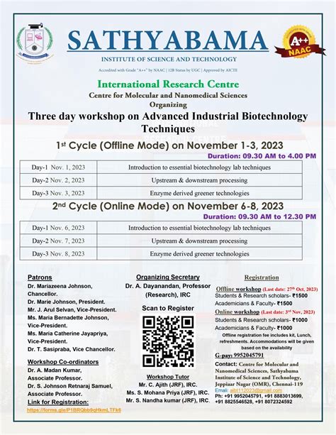 Three Days Workshop On Advanced Industrial Biotechnology Techniques