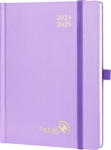 Poprun A5 Academic Diary 2024 2025 Hardback Week To View 22x165 Cm