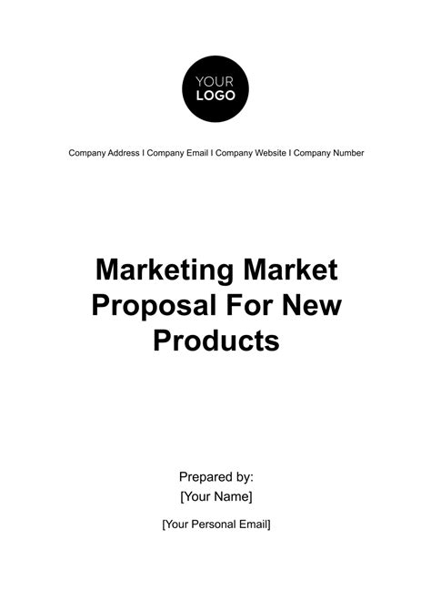 Free Marketing Market Proposal for New Products Template to Edit Online