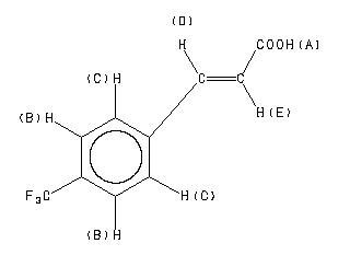 4 Trifluoromethyl Cinnamic Acid 16642 92 5 1H NMR Spectrum