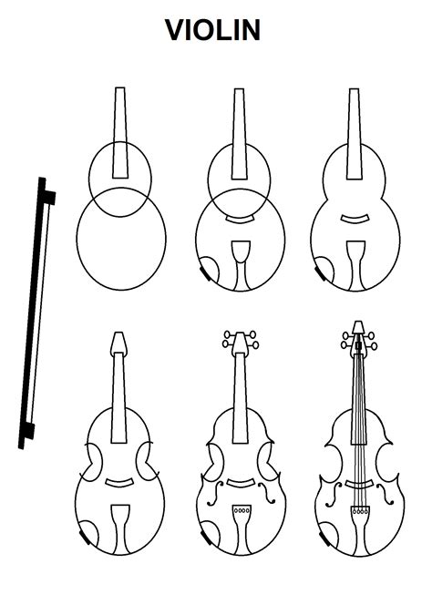 How To Draw A Violin Easy Step By Step at Drawing Tutorials