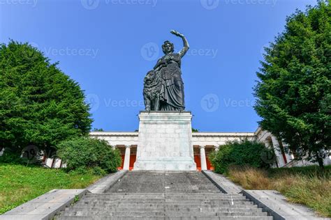 Bavaria Statue And Ruhmeshalle Hall Of Fame In Munich Germany