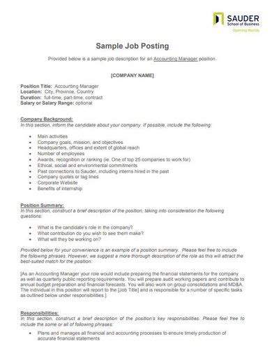 12 Job Announcement Templates Pdf