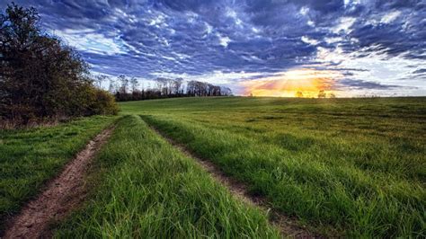 Wallpaper Sunlight Landscape Hill Nature Sky Field Morning