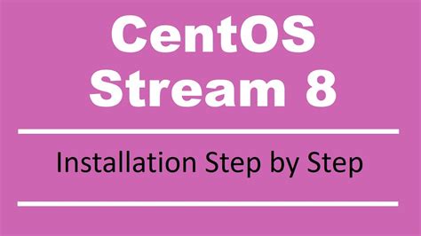 Linux 8 Os Install Steps Centos Installation Guide Centos 8 Install