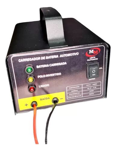 Carregador De Bateria Automotivo Moto Bivolt 12v 5a 60w Frete grátis