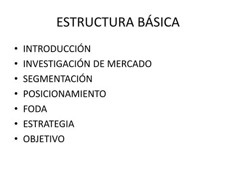 ESTRUCTURA BÁSICA DEL PLAN DE MARKETING pptx