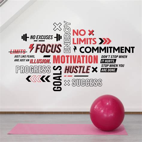 Motivation Gym Wall Decal Motivational Wall Decal Gym Etsy