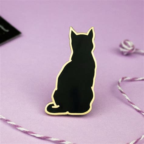 Enamel Pin Cat Etsy