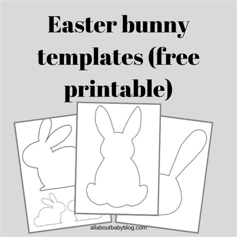 Free Printable Easter Bunny Templates Pdf All About Baby Blog