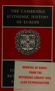 The Cambridge Economic History Of Europe Volume Vi The Industrial