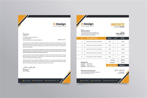 Corporate Business Letterhead Invoice Graphic By Waliullah Solutions